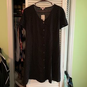 Free 2 luv polka dot dress size Large